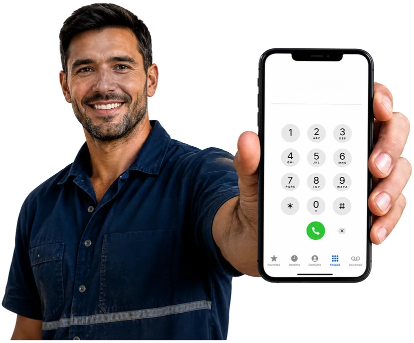 Plumber on the phone taking a South Coogee callout