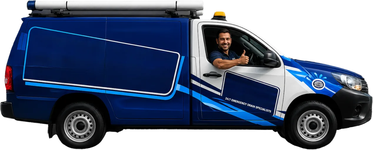Our drain service van out on a South Coogee job