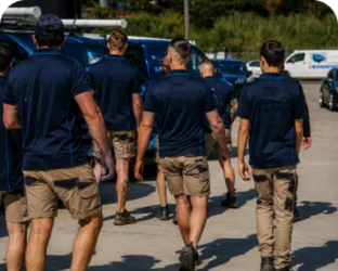 Plumbers loading up before a South Coogee job